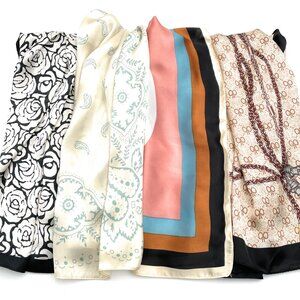 Silk Satin Feel Large Square Fashion Scarf – Versatile Head & Neck Accessory 27.
